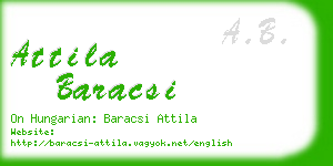 attila baracsi business card